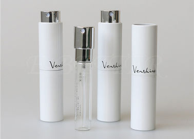 Luxury white twist and spritz atomiser 10ml aluminum perfume spray bottle with custom logo